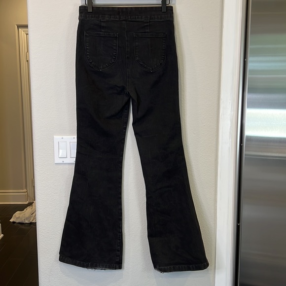 Urban Outfitters I BDG I Flat Front Flared Black Denim Jeans - Picture 6 of 9